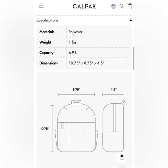Calpak Luka Mini Black Backpack - Picture 4 of 16
